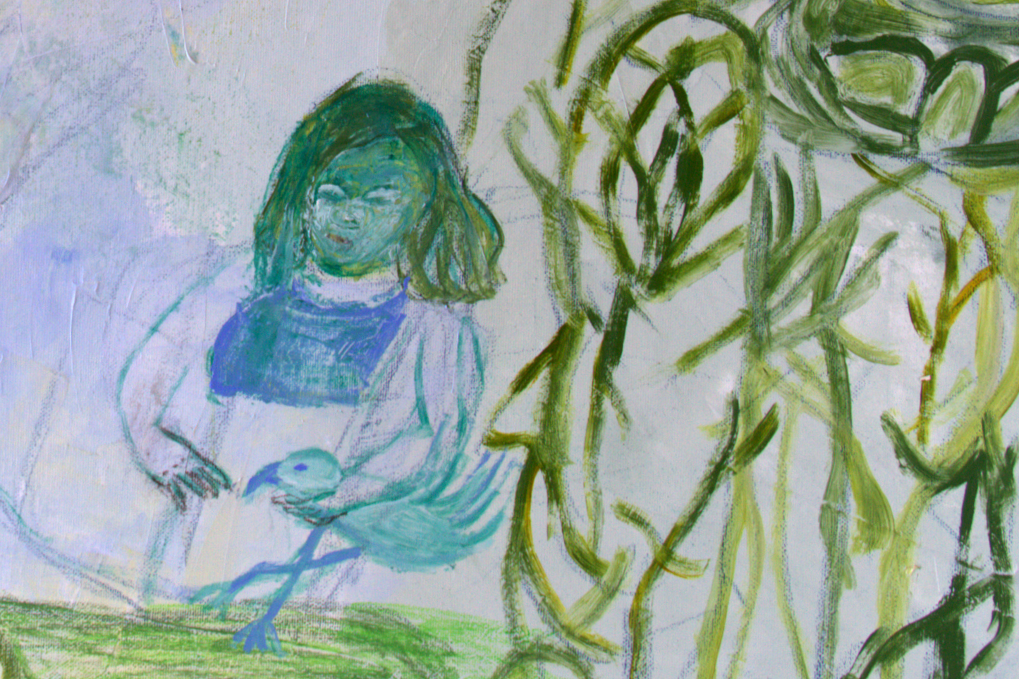 Original Painting Canvas 40" x 24" 100x60 cm wall Art pink textures modern art, Spanish Art By Ana González