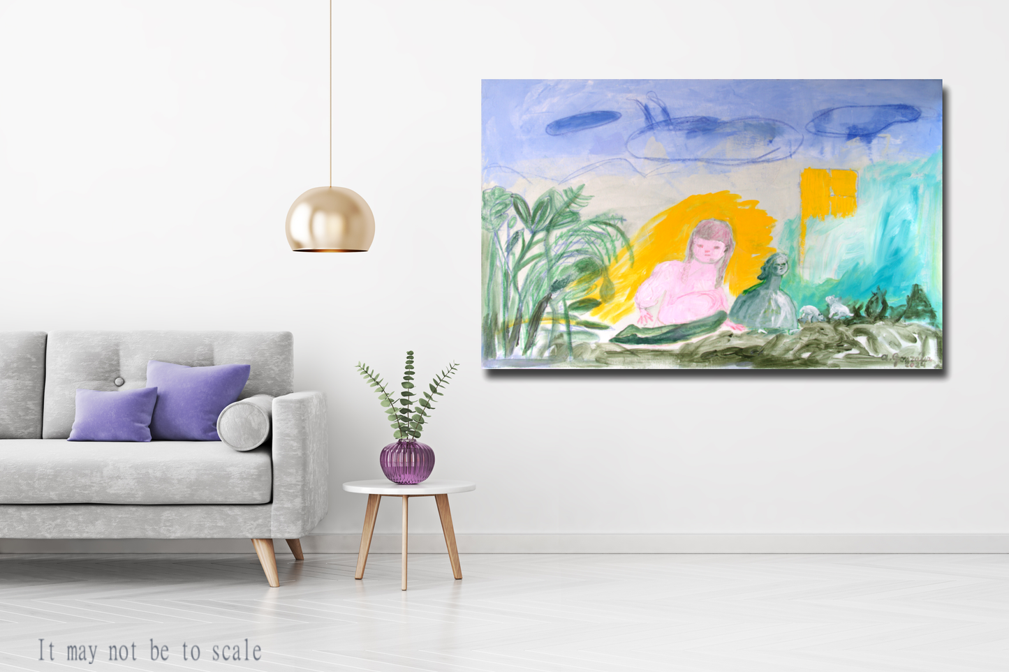 Large Original Painting Canvas 40" x 26" 100x65 cm wall Art pink textures modern art, Spanish Art By Ana González