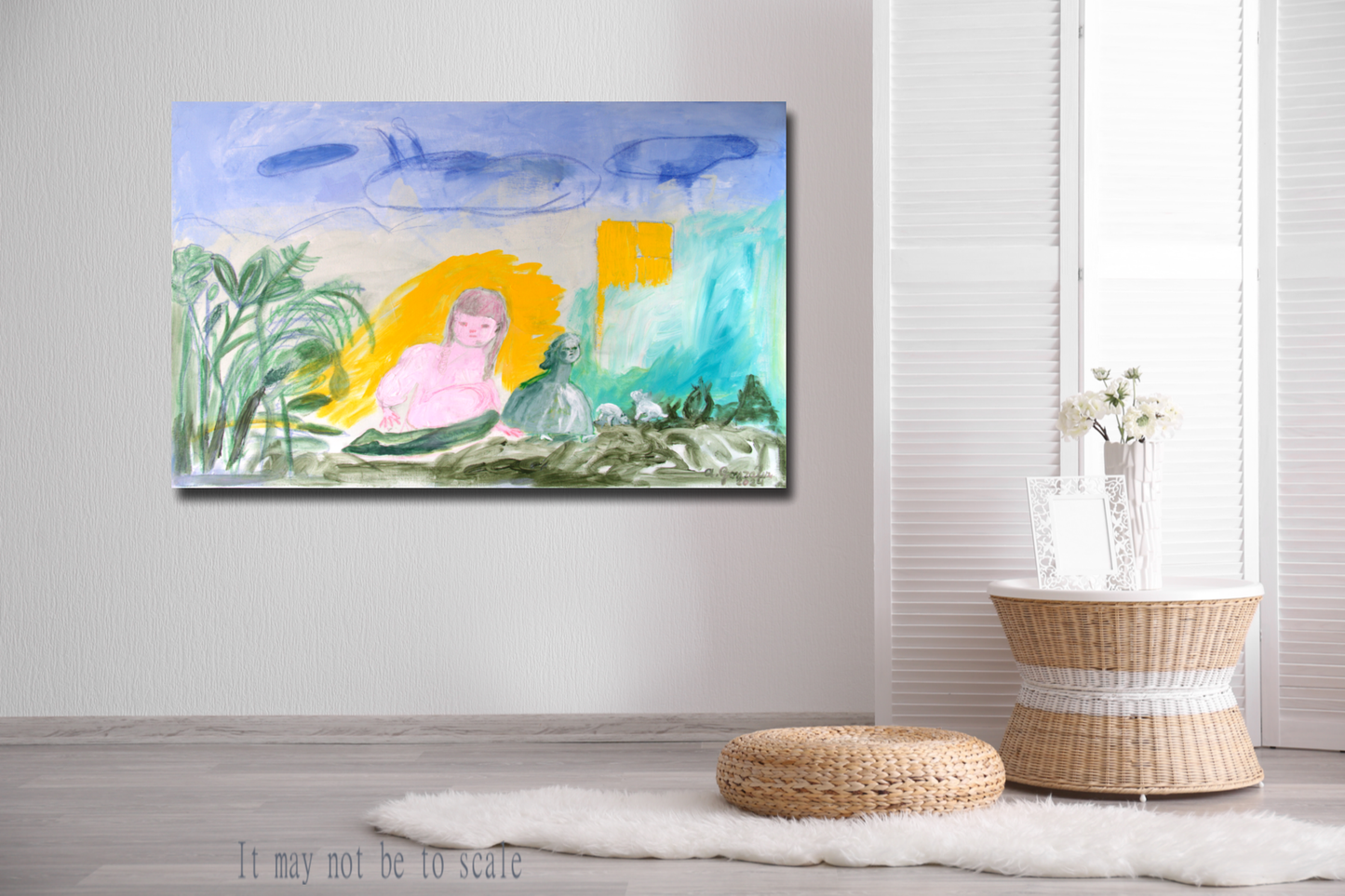 Large Original Painting Canvas 40" x 26" 100x65 cm wall Art pink textures modern art, Spanish Art By Ana González