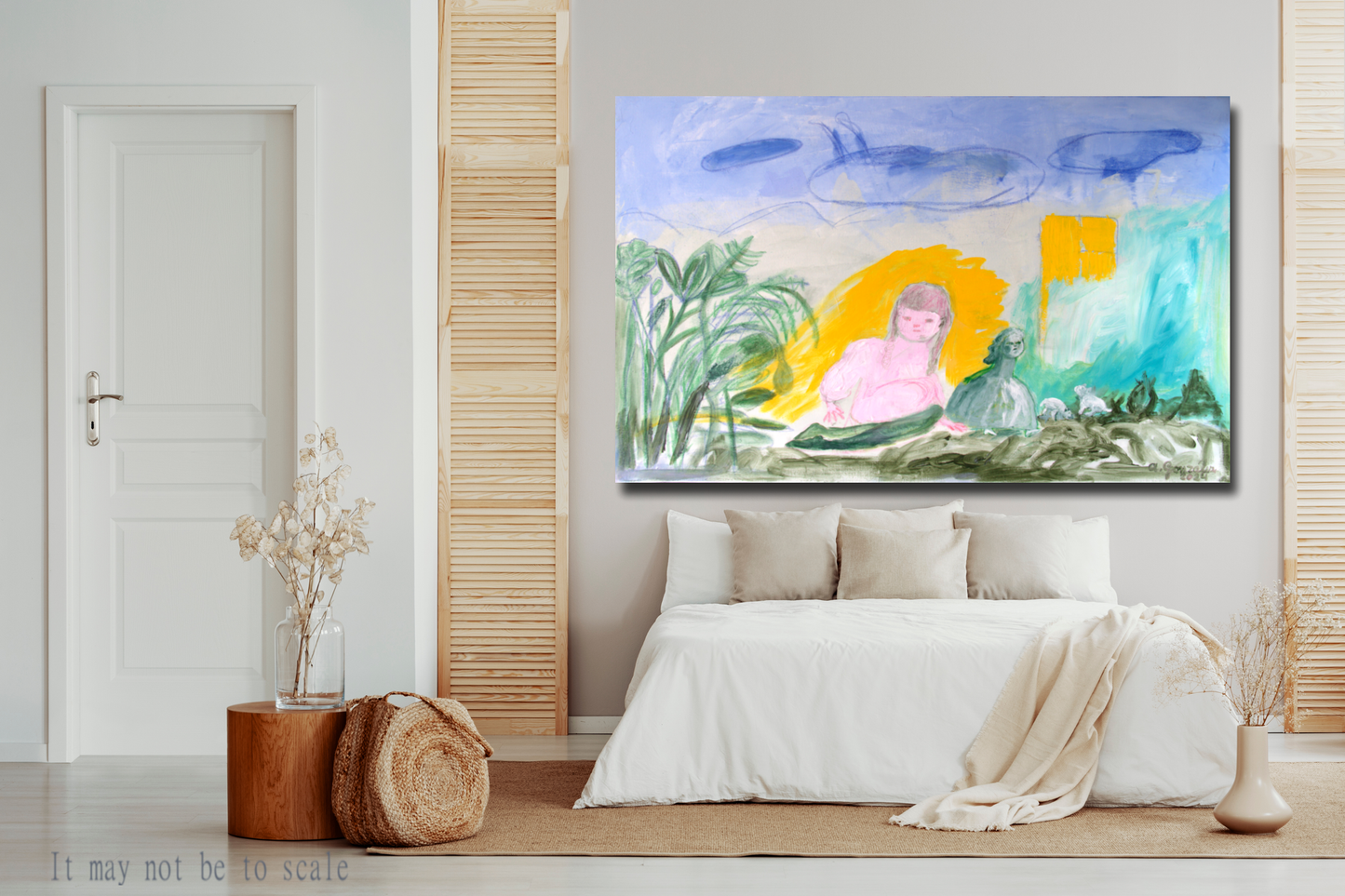 Large Original Painting Canvas 40" x 26" 100x65 cm wall Art pink textures modern art, Spanish Art By Ana González